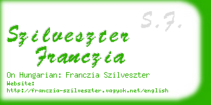 szilveszter franczia business card